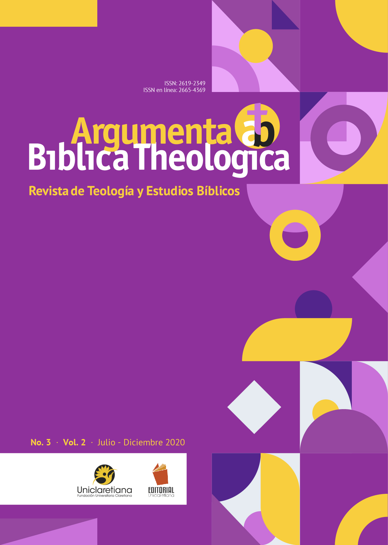 Imagen de la portada de la Revista Argumenta Biblica Theologica número 3